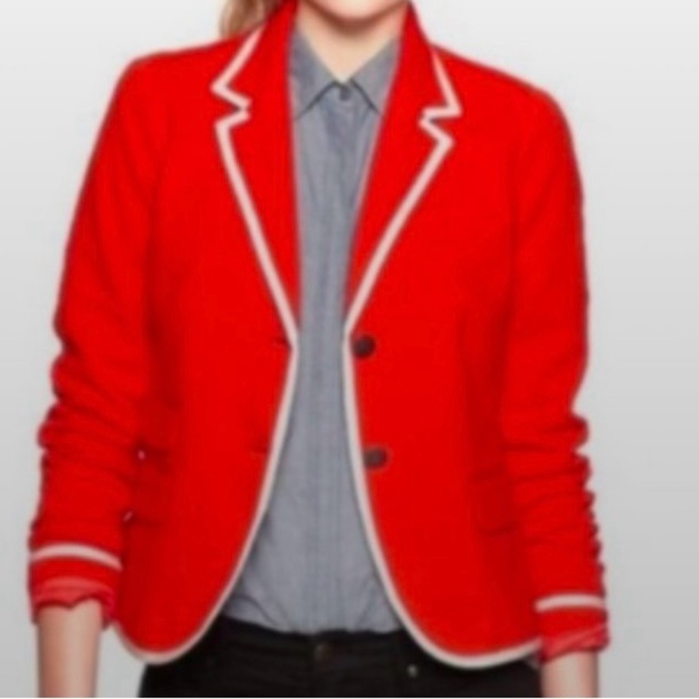 Gap The Academy Women’s Red with White Trim Blazer Jacket